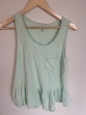 Anthropologie Eri + Ali Mint Ruffle Tank Top - Women's
